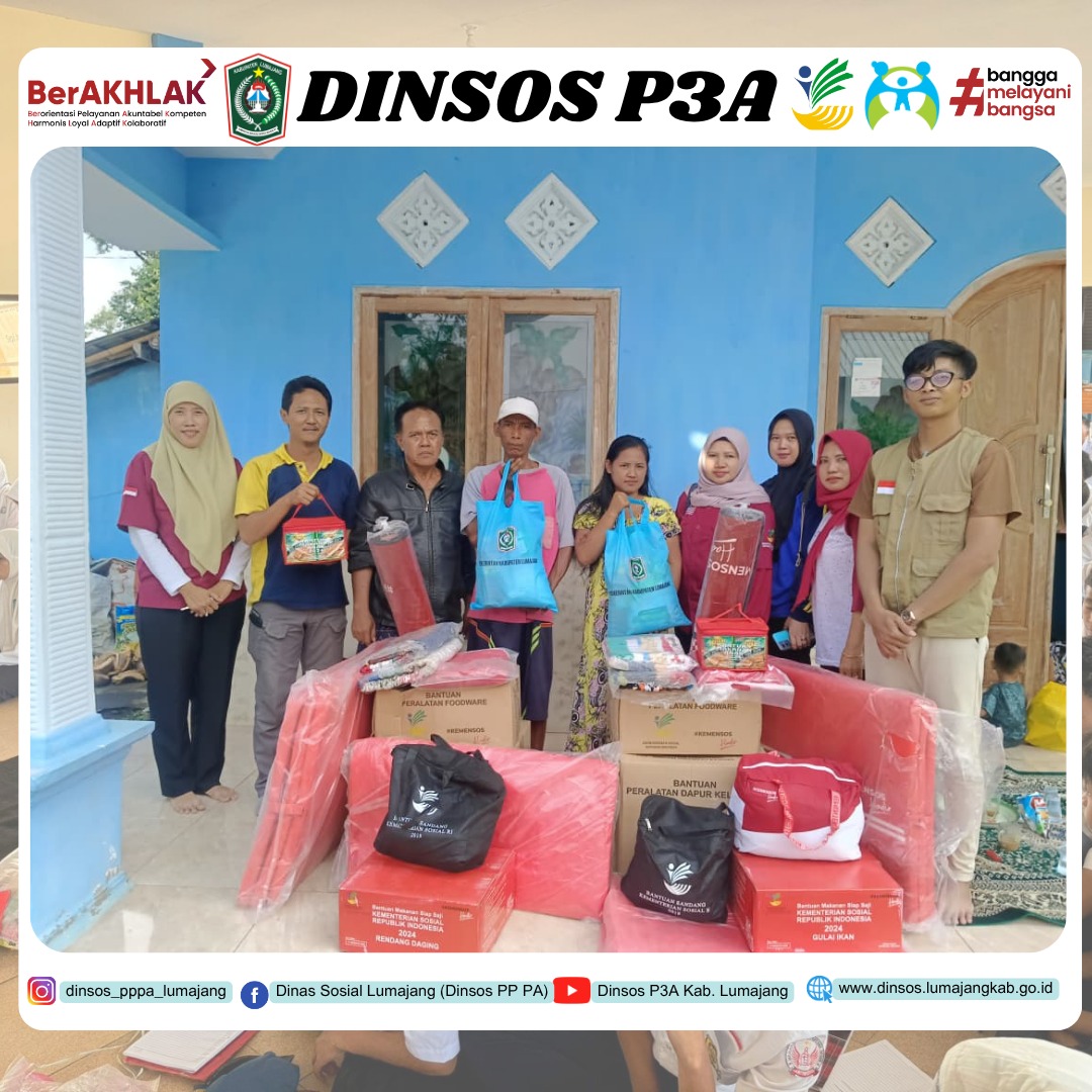 Penyaluran Bantuan Korban Kebakaran Rumah Desa Mlawang