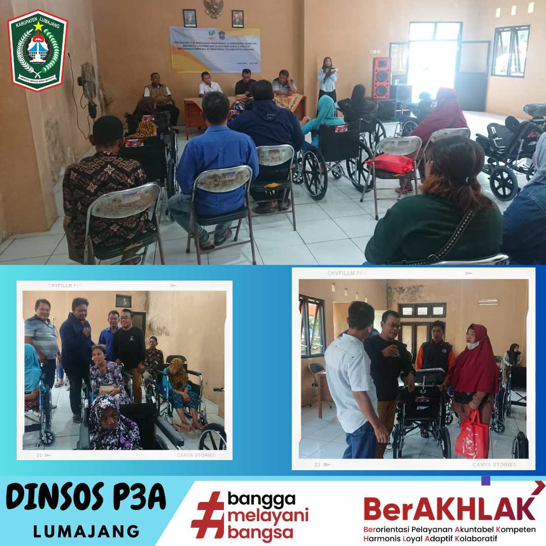 PENYALURAN BANTUAN 14 KURSI RODA KEPADA PENERIMA MANFAAT