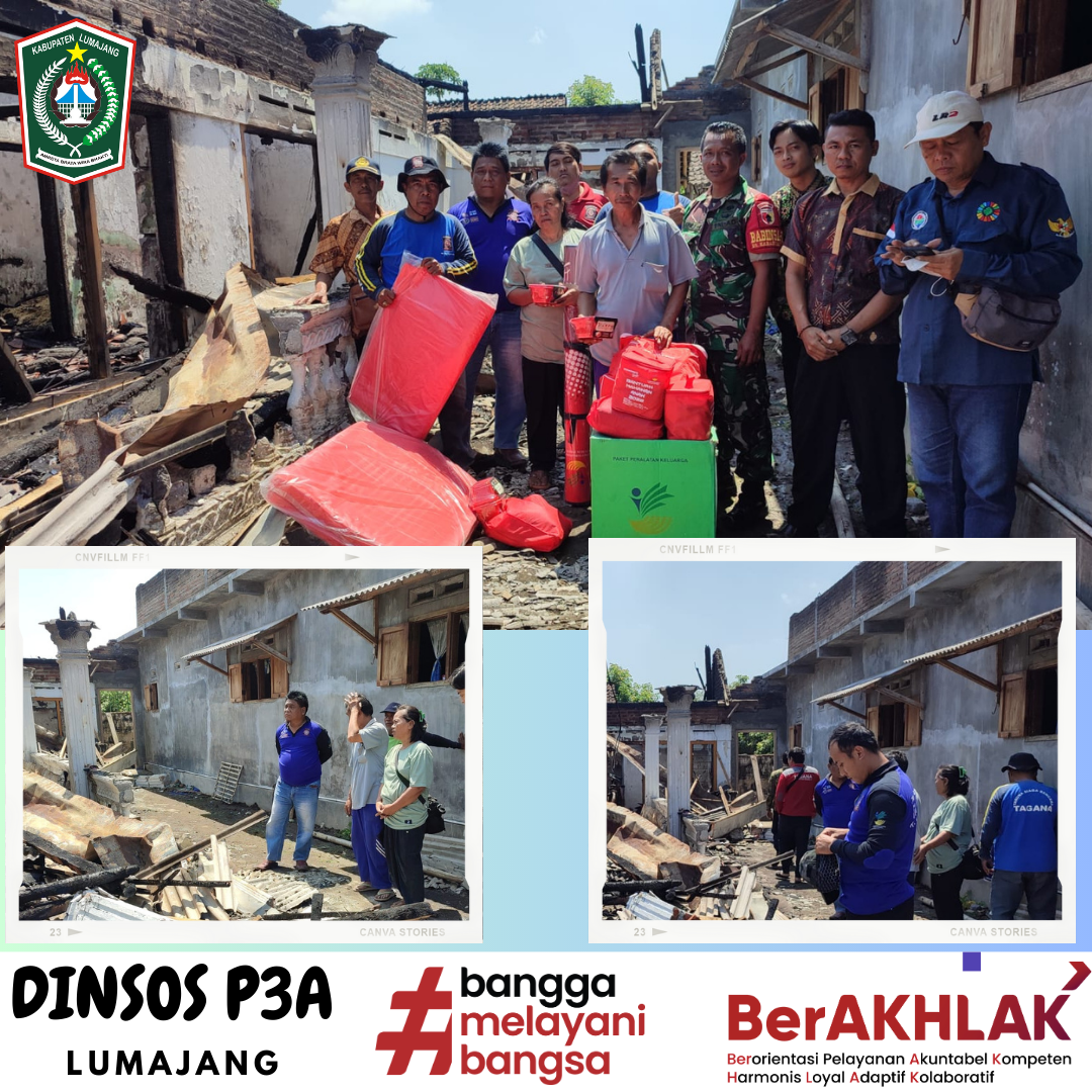 Penyaluran Bantuan Kebakaran Rumah Tinggal Di Desa Karanganyar Kec. Yosowilangun