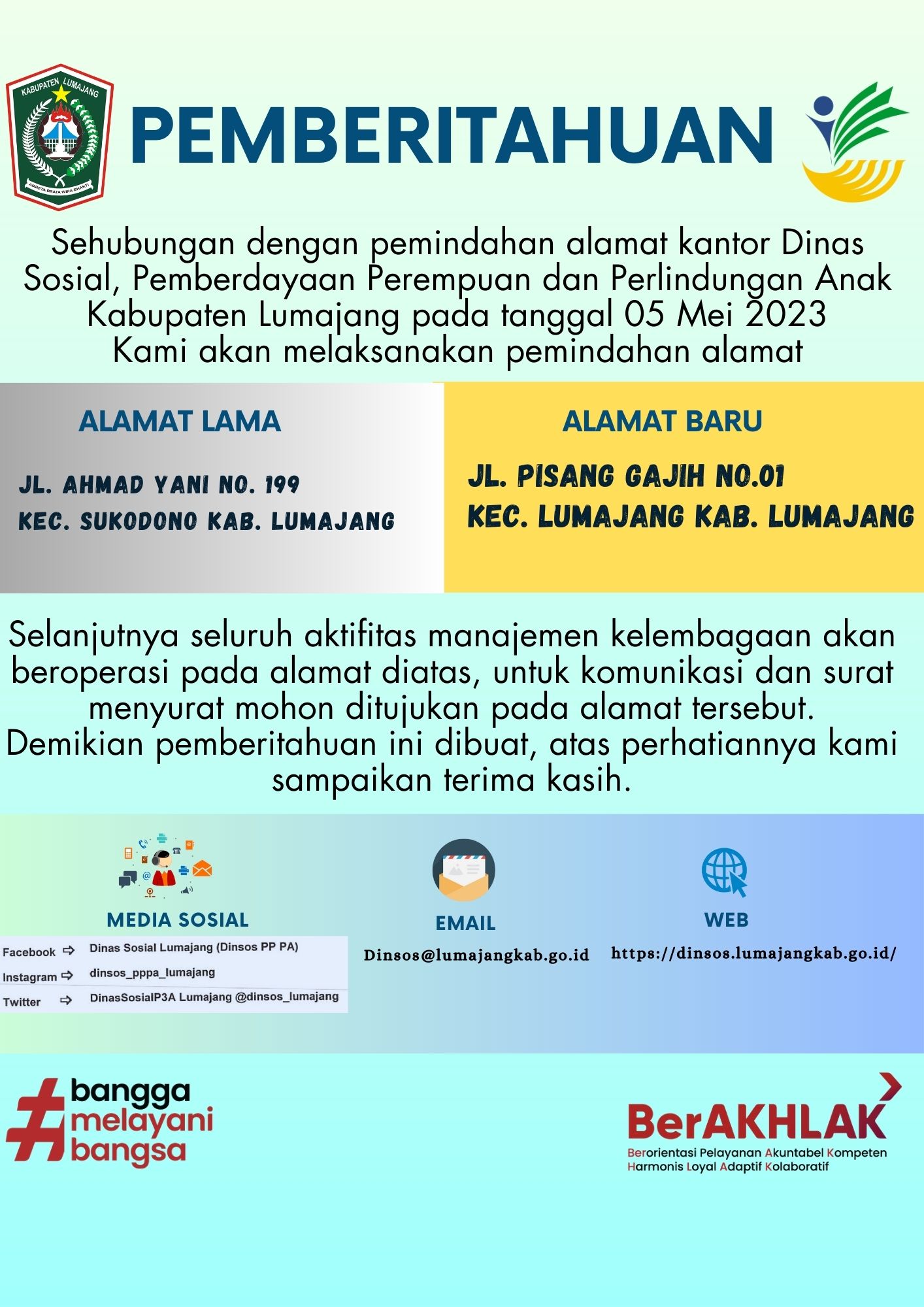 Perpindahan Alamat Kantor